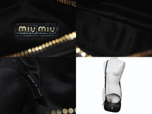 画像をギャラリービューアに読み込む, 極美品 MIUMIU ミュウミュウ ショルダーバッグ ハンドバッグ ホーボー 2way 5BC161 レザー ブラック ゴールド金具 中古 4b005170