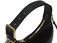画像をギャラリービューアに読み込む, 極美品 MIUMIU ミュウミュウ ショルダーバッグ ハンドバッグ ホーボー 2way 5BC161 レザー ブラック ゴールド金具 中古 4b005170