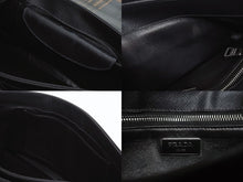 Load image into Gallery viewer, PRADA プラダ ハンドバッグ 1BA016 トップハンドル レザー ブラック ブラウン チェック柄 シルバー金具 美品 中古 4b005176