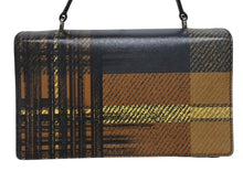 Load image into Gallery viewer, PRADA プラダ ハンドバッグ 1BA016 トップハンドル レザー ブラック ブラウン チェック柄 シルバー金具 美品 中古 4b005176
