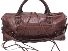 Load image into Gallery viewer, BALENCIAGA バレンシアガ ザ･ツィギー 2WAY ショルダーバッグ ボルドー レザー ハンドバッグ 旅行バッグ 128523 美品 中古 4b005177