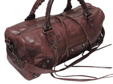 Load image into Gallery viewer, BALENCIAGA バレンシアガ ザ･ツィギー 2WAY ショルダーバッグ ボルドー レザー ハンドバッグ 旅行バッグ 128523 美品 中古 4b005177