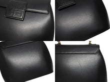 画像をギャラリービューアに読み込む, GIVENCHY ジバンシー レザー 初期 ケリー型 ハンドバッグ ブラック 黒 ゴールド金具 ロゴ ステッチ 手持ち 鞄 美品 中古 4b005178