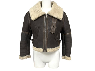 Jean Paul GAULTIER ジャンポールゴルチェ ムートンレザージャケット C772002 90 サイズ40 レディース ブラウン 美品 中古 4b005217