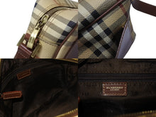 画像をギャラリービューアに読み込む, 極美品 BURBERRY バーバリー ショルダーバッグ ノバチェック ベージュ ブラウン PVC ゴールド金具 中古 4b005298