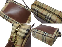 画像をギャラリービューアに読み込む, 極美品 BURBERRY バーバリー ショルダーバッグ ノバチェック ベージュ ブラウン PVC ゴールド金具 中古 4b005298