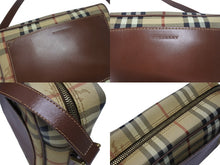 画像をギャラリービューアに読み込む, 極美品 BURBERRY バーバリー ショルダーバッグ ノバチェック ベージュ ブラウン PVC ゴールド金具 中古 4b005298