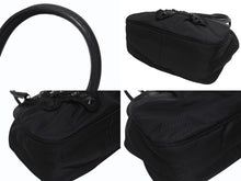 Load image into Gallery viewer, PRADA プラダ BearLogo ベアロゴ ハンドバッグ トライアングルロゴ 2020s ナイロン レザー ビジュー ブラック 美品 中古 4b005303