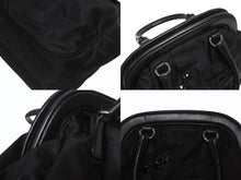 Load image into Gallery viewer, PRADA プラダ BearLogo ベアロゴ ハンドバッグ トライアングルロゴ 2020s ナイロン レザー ビジュー ブラック 美品 中古 4b005303