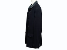 Load image into Gallery viewer, BALENCIAGA バレンシアガ 21SS テーラードジャケット 658941 サイズXXS ブラック グリーン チェック柄 ラペル切替 美品 中古 4b005374