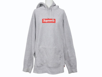 Supreme シュプリーム ボックスロゴフーディー RN101837 コットン ポリエステル グレー サイズM 美品 中古 4b005376