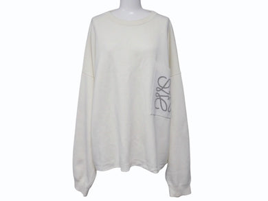LOEWE ロエベ 24AW ANAGRAM POCKET SWEATER アナグラム アナグラム ポケット セーター H526Y14KDK ホワイト サイズXL 美品 中古 4b005379
