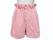 画像をギャラリービューアに読み込む, 極美品 MIUMIU ミュウミュウ デニムショーツ ショートパンツ MP1565 1Z7Y サイズ38 ピンク ロゴプリント 中古 4b005384
