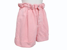 画像をギャラリービューアに読み込む, 極美品 MIUMIU ミュウミュウ デニムショーツ ショートパンツ MP1565 1Z7Y サイズ38 ピンク ロゴプリント 中古 4b005384