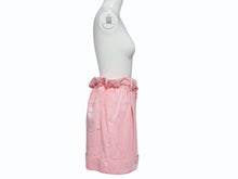 画像をギャラリービューアに読み込む, 極美品 MIUMIU ミュウミュウ デニムショーツ ショートパンツ MP1565 1Z7Y サイズ38 ピンク ロゴプリント 中古 4b005384