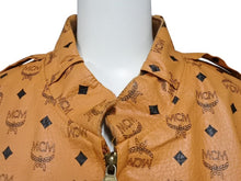 画像をギャラリービューアに読み込む, MCM エムシーエム コニャック モノグラム 80s ビンテージ レザージャケット レア ブラウン サイズL 美品 中古 4b005404