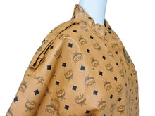 画像をギャラリービューアに読み込む, MCM エムシーエム コニャック モノグラム 80s ビンテージ レザージャケット レア ブラウン サイズL 美品 中古 4b005404