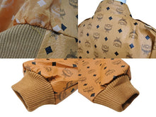 画像をギャラリービューアに読み込む, MCM エムシーエム コニャック モノグラム 80s ビンテージ レザージャケット レア ブラウン サイズL 美品 中古 4b005404