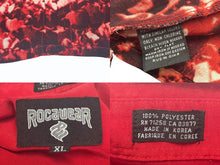画像をギャラリービューアに読み込む, roca wear ロカウェア オープンシャツ 初期 半袖シャツ boxing ボクシング jay KOREA製 ポリエステル レッド サイズXL 美品 中古 4b005408