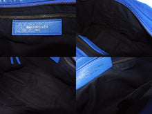 Load image into Gallery viewer, BALENCIAGA バレンシアガ クラシックシティ ショルダーバッグ 431621 4313 Z 56800 ブルー アンティークゴールド金具 美品 中古 4b005424