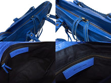 Load image into Gallery viewer, BALENCIAGA バレンシアガ クラシックシティ ショルダーバッグ 431621 4313 Z 56800 ブルー アンティークゴールド金具 美品 中古 4b005424