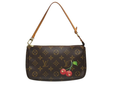極美品 LOUIS VUITTON ルイヴィトン モノグラム チェリー ポシェットアクセソワール アクセサリーポーチ 村上隆 M95008 中古 4b005464