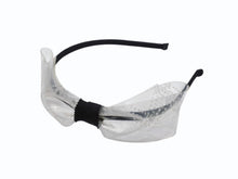 画像をギャラリービューアに読み込む, CHANEL シャネル カチューシャ ヘアバンド ココマークリボン18S刻印 クリア ブラック PVC 美品 中古 4b005527