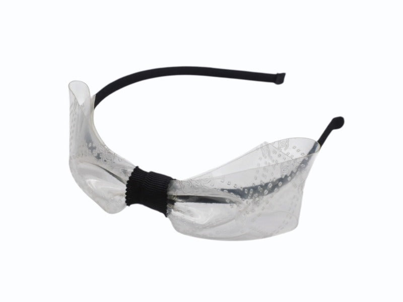 CHANEL シャネル カチューシャ ヘアバンド ココマークリボン18S刻印 クリア ブラック PVC 美品 中古 4b005527