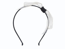 画像をギャラリービューアに読み込む, CHANEL シャネル カチューシャ ヘアバンド ココマークリボン18S刻印 クリア ブラック PVC 美品 中古 4b005527