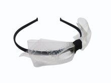 画像をギャラリービューアに読み込む, CHANEL シャネル カチューシャ ヘアバンド ココマークリボン18S刻印 クリア ブラック PVC 美品 中古 4b005527