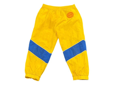 GUCCI グッチ ナイロンパンツ ロゴ キッズサイズ 546838 イタリア製 ナイロン イエロー ブルー オレンジ サイズ36m 美品 中古 4b005532