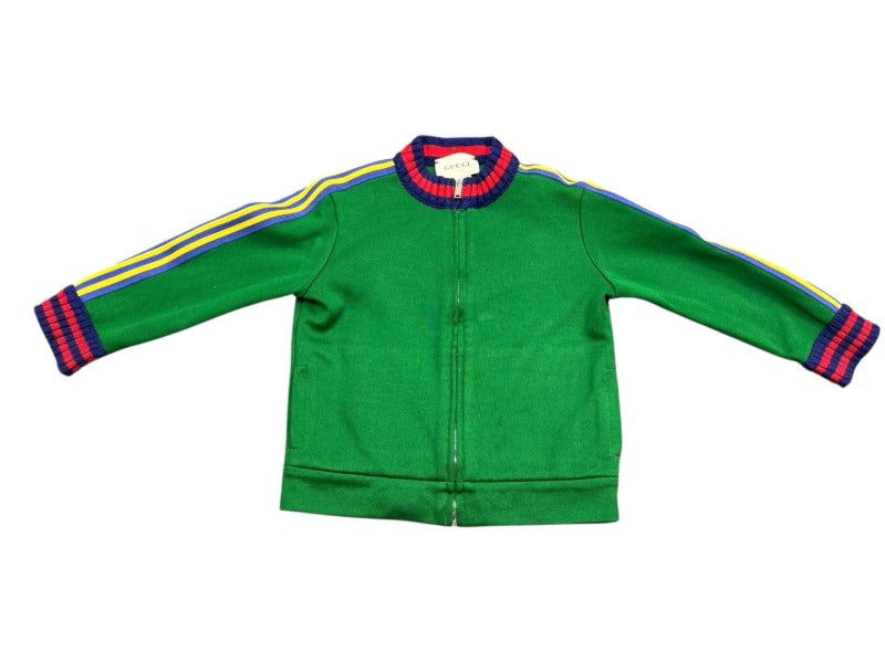 極美品 GUCCI グッチ CHILDRENS TRACK JACKET トラックジャケット 497802 ポリエステル コットン サイズ12/18ｍ 中古5536