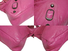 Load image into Gallery viewer, BALENCIAGA バレンシアガ ザシティ ショルダーバッグ ハンドバッグ 2way 115748 シープスキン ピンク 美品 中古 4b005603
