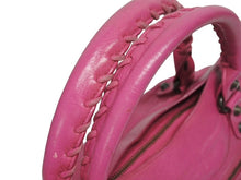 Load image into Gallery viewer, BALENCIAGA バレンシアガ ザシティ ショルダーバッグ ハンドバッグ 2way 115748 シープスキン ピンク 美品 中古 4b005603