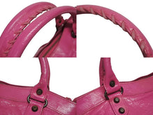 Load image into Gallery viewer, BALENCIAGA バレンシアガ ザシティ ショルダーバッグ ハンドバッグ 2way 115748 シープスキン ピンク 美品 中古 4b005603