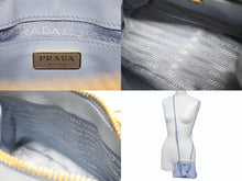 Load image into Gallery viewer, 極美品 PRADA プラダ 2WAY ミニハンドバッグ ショルダーバッグ BL0851 サフィアーノレザー ブルー ゴールド金具 中古 4b005614