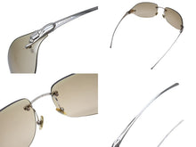 Load image into Gallery viewer, 極美品 CARTIER カルティエ メガネ リムレス ブラウン サングラス シルバー金具 メタル プラスチック 中古 4b005631