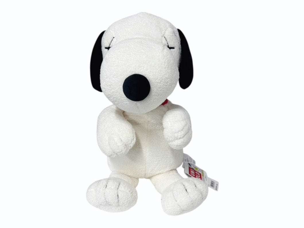 新品未使用 UNIQLO KAWS ユニクロ カウズ スヌーピー ぬいぐるみ ポリエステル オフホワイト サイズM 中古 4b005654
