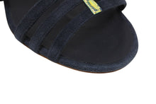 画像をギャラリービューアに読み込む, CHANEL シャネル ココマーク スウェード グラディエーターサンダル ストラップサンダル ネイビー サイズ37C 中古 美品 4b005658