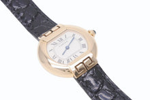 Load image into Gallery viewer, 極美品 CARTIER カルティエ 腕時計 エリプスアールデコSM クォーツ 金無垢 W1513656 K18イエローゴールド レザー ブラック 中古 4b005668