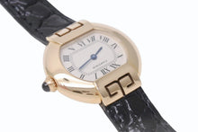 Load image into Gallery viewer, 極美品 CARTIER カルティエ 腕時計 エリプスアールデコSM クォーツ 金無垢 W1513656 K18イエローゴールド レザー ブラック 中古 4b005668