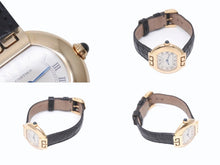 Load image into Gallery viewer, 極美品 CARTIER カルティエ 腕時計 エリプスアールデコSM クォーツ 金無垢 W1513656 K18イエローゴールド レザー ブラック 中古 4b005668