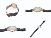 Load image into Gallery viewer, 極美品 CARTIER カルティエ 腕時計 エリプスアールデコSM クォーツ 金無垢 W1513656 K18イエローゴールド レザー ブラック 中古 4b005668
