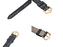 Load image into Gallery viewer, 極美品 CARTIER カルティエ 腕時計 エリプスアールデコSM クォーツ 金無垢 W1513656 K18イエローゴールド レザー ブラック 中古 4b005668