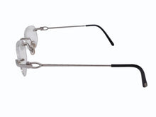 画像をギャラリービューアに読み込む, 極美品 CARTIER カルティエ メガネ リムレス ブラック サングラス シルバー金具 メタル プラスチック 中古 4b005682