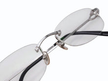 画像をギャラリービューアに読み込む, 極美品 CARTIER カルティエ メガネ リムレス ブラック サングラス シルバー金具 メタル プラスチック 中古 4b005682