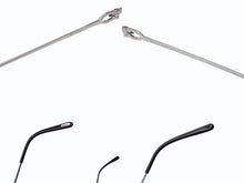 画像をギャラリービューアに読み込む, 極美品 CARTIER カルティエ メガネ リムレス ブラック サングラス シルバー金具 メタル プラスチック 中古 4b005682