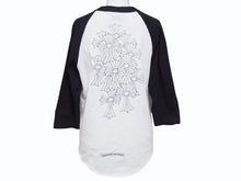 Load image into Gallery viewer, CHROME HEARTS クロムハーツ ラグラン 7部袖Tシャツ サイズS CHクロス セメタリークロス スクロールラベルロゴ 美品 中古 4b005685
