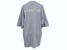 Load image into Gallery viewer, BALENCIAGA バレンシアガ 24SS リフレクター ロゴ Tシャツ 764235 TQVN1 グレー サイズS 美品 中古 4b005694