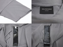 Load image into Gallery viewer, BALENCIAGA バレンシアガ 24SS リフレクター ロゴ Tシャツ 764235 TQVN1 グレー サイズS 美品 中古 4b005694